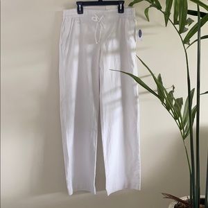 Straight leg canvas pants